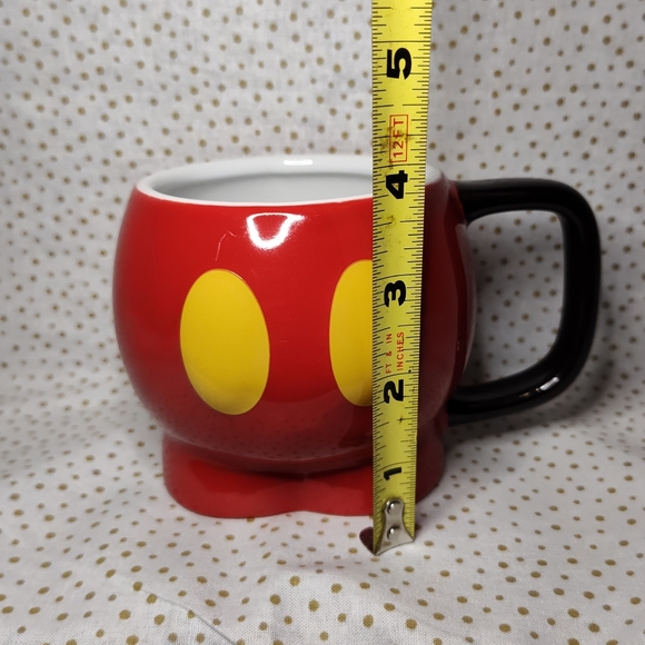 Disney Store Exclusive Mickey Mouse Pants Red Yellow Coffee Mug Cup HTF - Picture 6 of 6